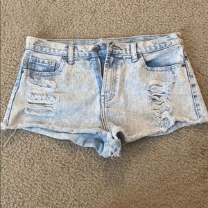 High rise Jean shorts
